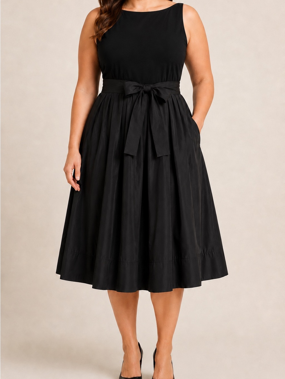 Lauren Ralph Lauren Jersey Taffeta Dress Size 16